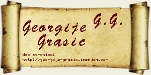 Georgije Grašić vizit kartica